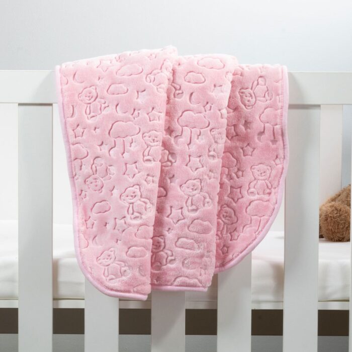 Baby Faux Mink Blanket Pink Pattern Baby Faux Mink Blanket Pink Pattern