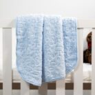 Baby Faux Mink Blanket Blue Pattern