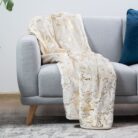 Plush Throws Cream & Gold