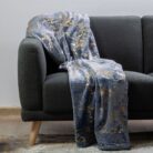 Plush Throws Denim & Gold