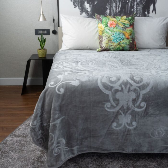Diamond Faux Mink Blanket Grey Diamond Faux Mink Blanket Grey
