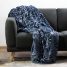 Plush Throws Indigo & Silver