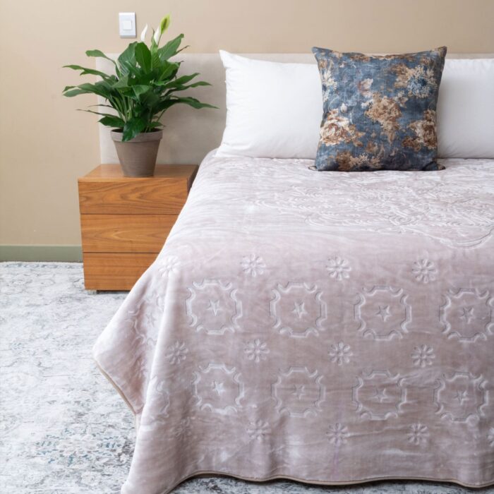 Diamond Faux Mink Blanket Natural Diamond Faux Mink Blanket Natural