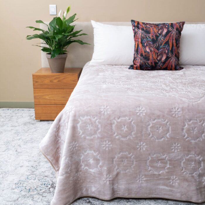 Diamond Faux Mink Blanket Peach Diamond Faux Mink Blanket Peach