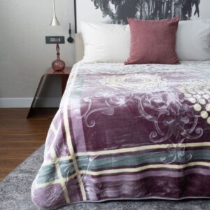 Paris Faux Mink Blanket Dusty Pink & Cream