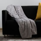 Plush Throws Stone & Silver