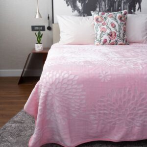 Fashion Faux Mink Blanket Pink