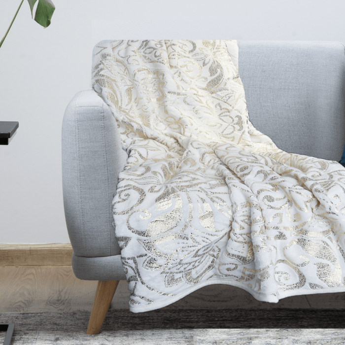 Cream & Gold Paisley Couch Cream & Gold Paisley Couch
